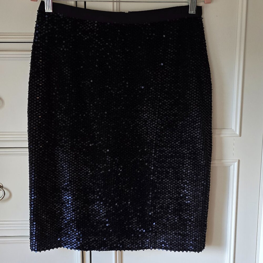 Ann Taylor sequin skirt navy 8
